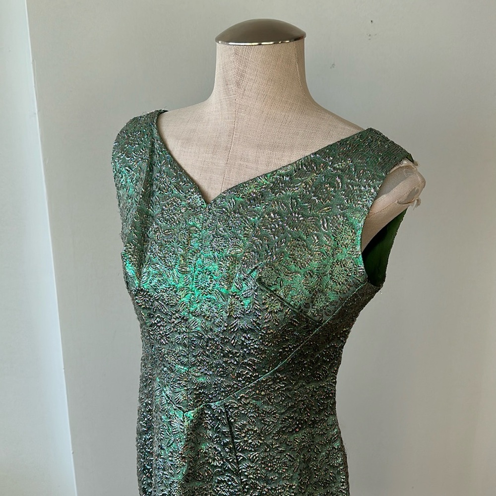 Vintage green tinsel dress